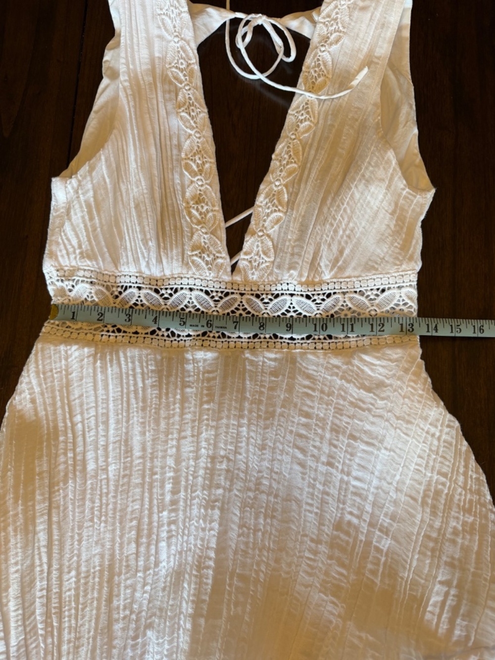 Guess Eco Danny White Gauze White A-Symmetrical Dress, party Size Medium - Picture 12 of 15
